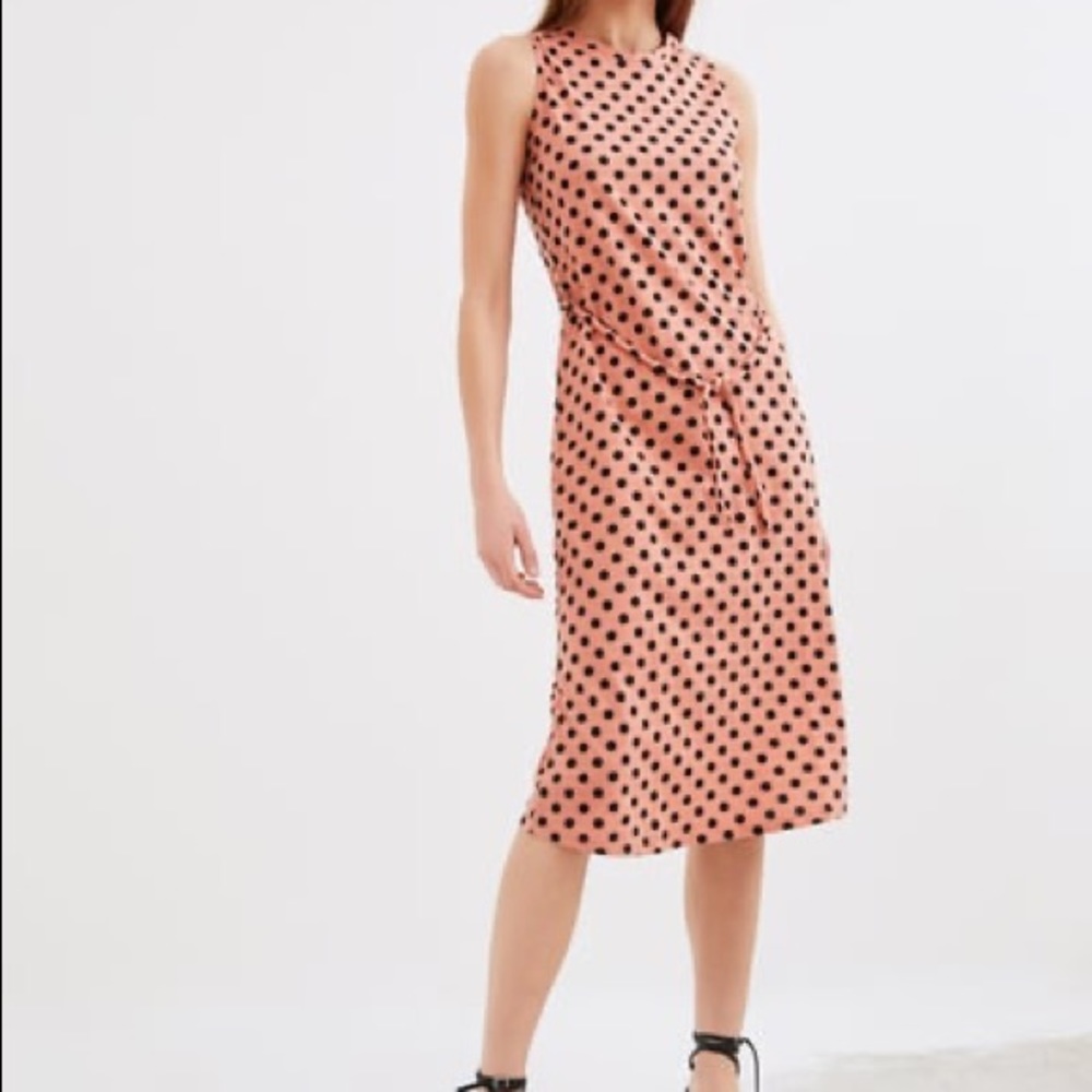 ZARA Belted Dress Polka Dot